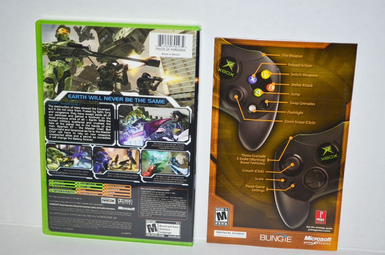 Halo 2 (Original OG Microsoft Xbox, 2004) II Video Game CIB Black Label NM🔥