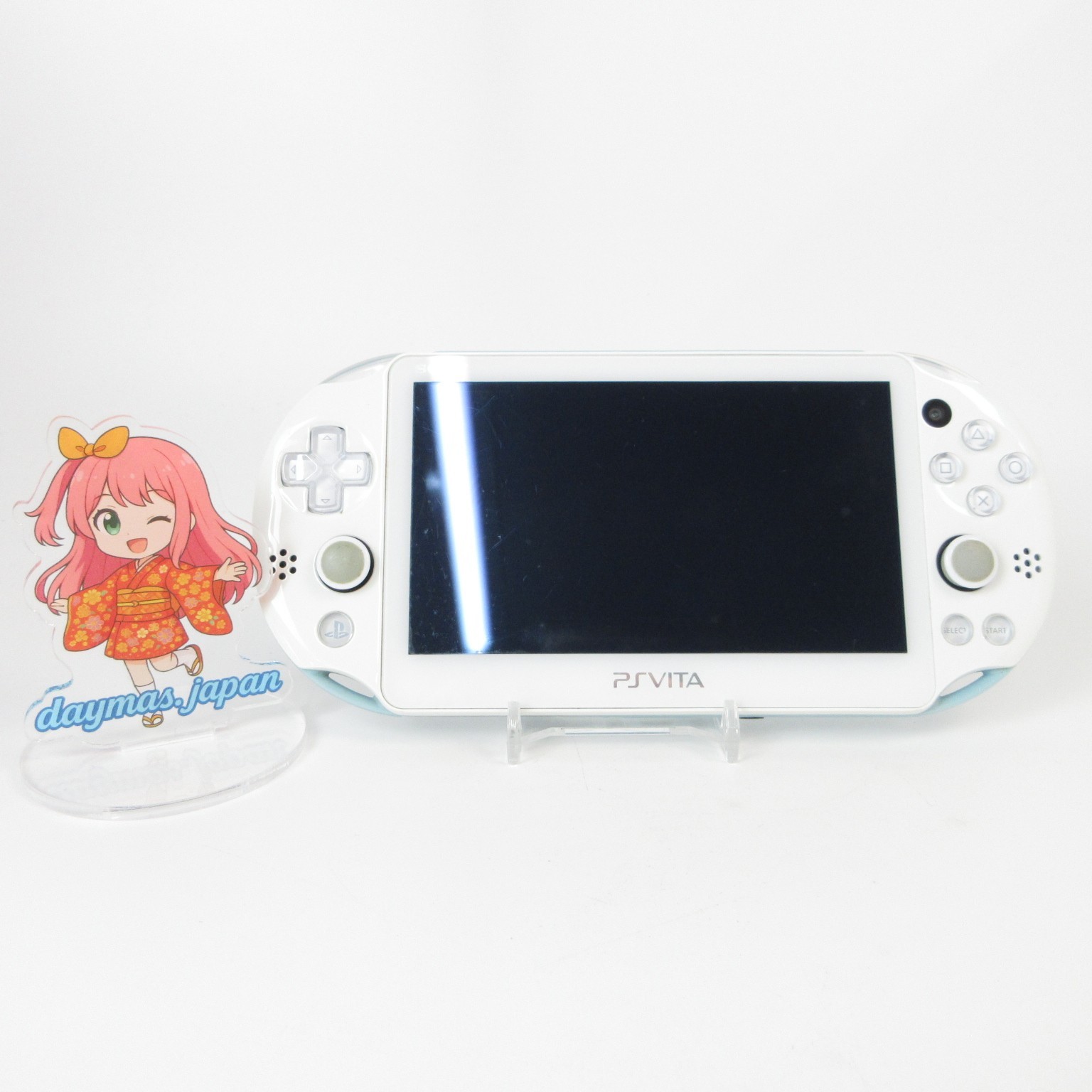 【Very Good】Sony PS Vita PCH-2000 Light Blue / White Wi-Fi Model Console only #Ar
