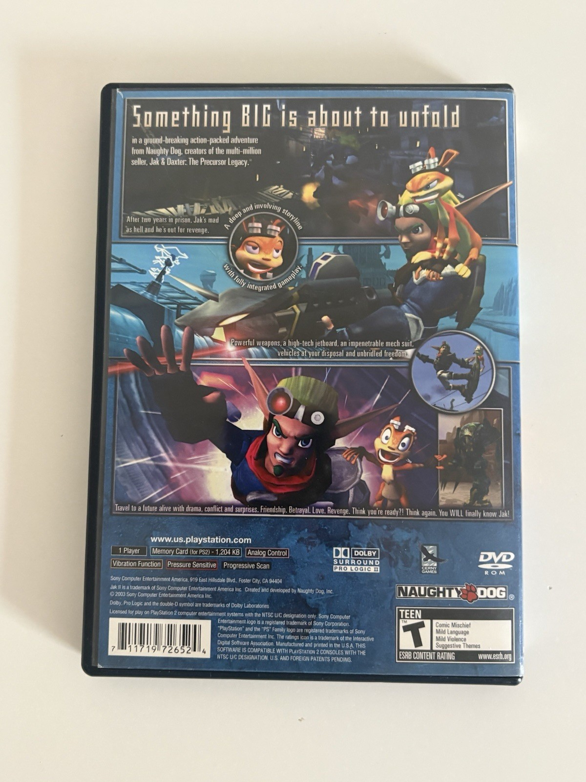 Jak II Game Playstation 2 PS2 CIB Complete + Manual NTSC (TESTED ) #B10