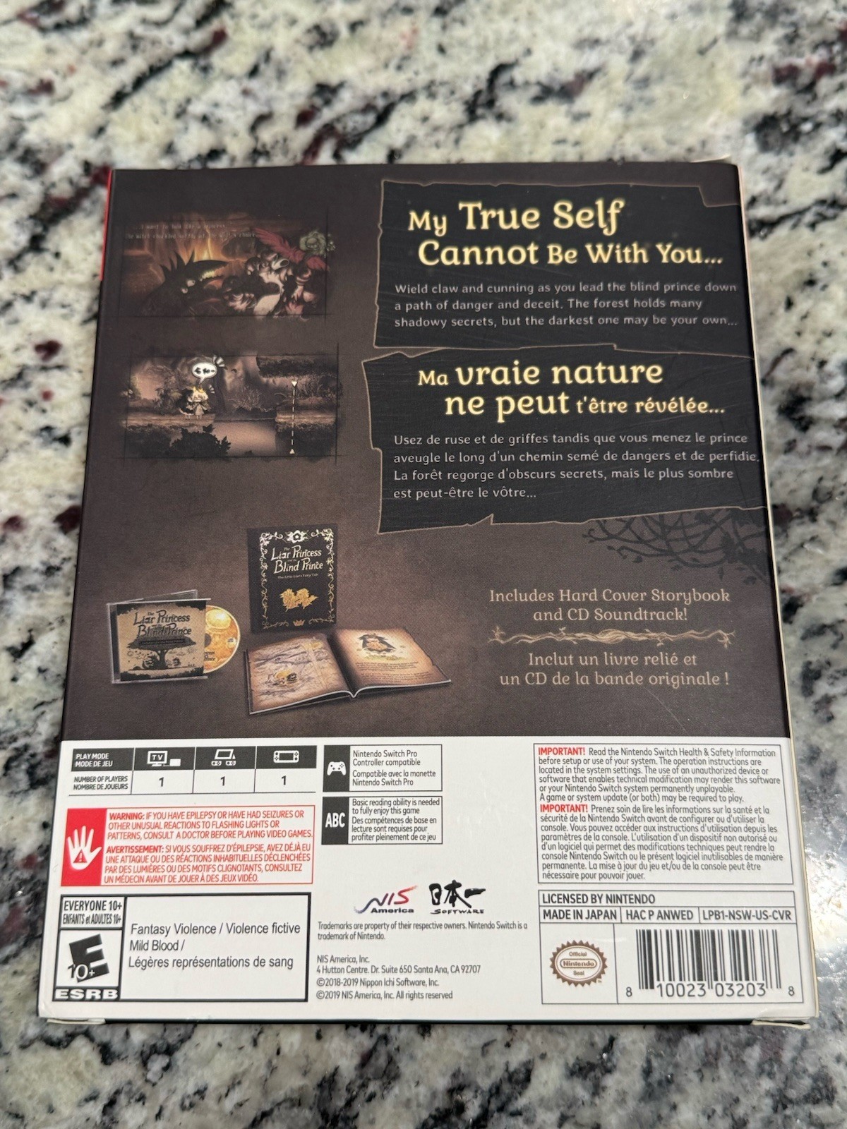 NO GAME BOX ONLY The Liar Princess and the Blind Prince Storybook Edition Switch
