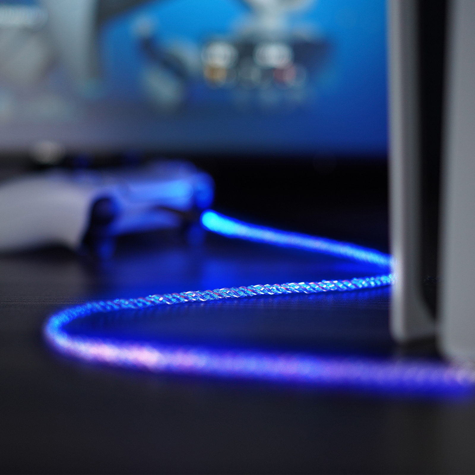 USB Type C LED Charging Cable for PS5/Xbox/Elite Series 2/Switch Pro Controller
