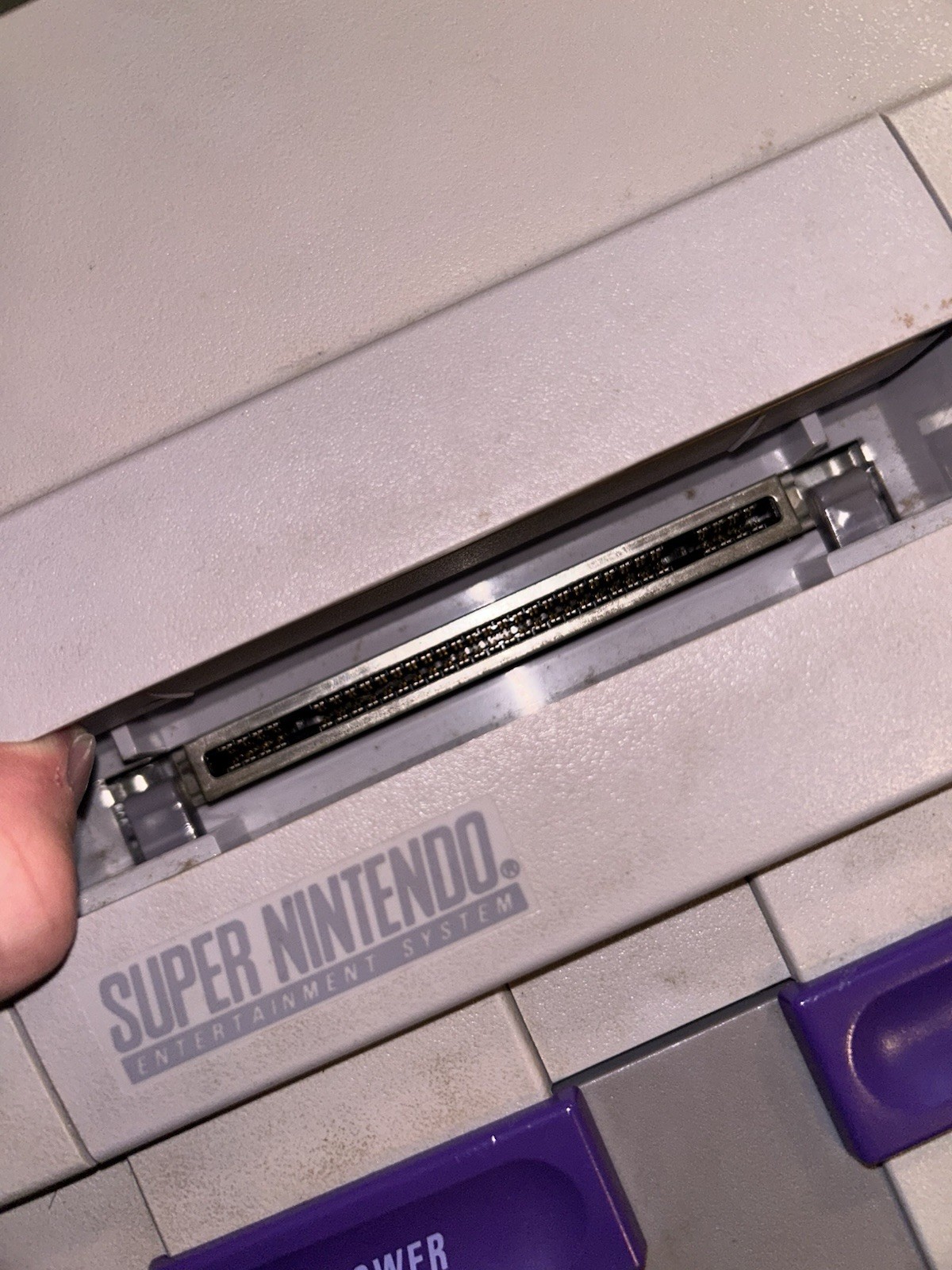 Working Super Nintendo SNES Bundle with 2 Controllers, Power Adapter & Tray