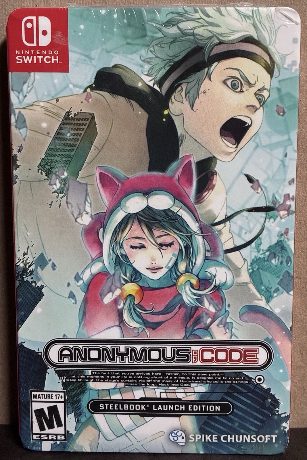 ANONYMOUS CODE SteelBook Launch Edition Nintendo Switch Game Brand NEW SEALED!