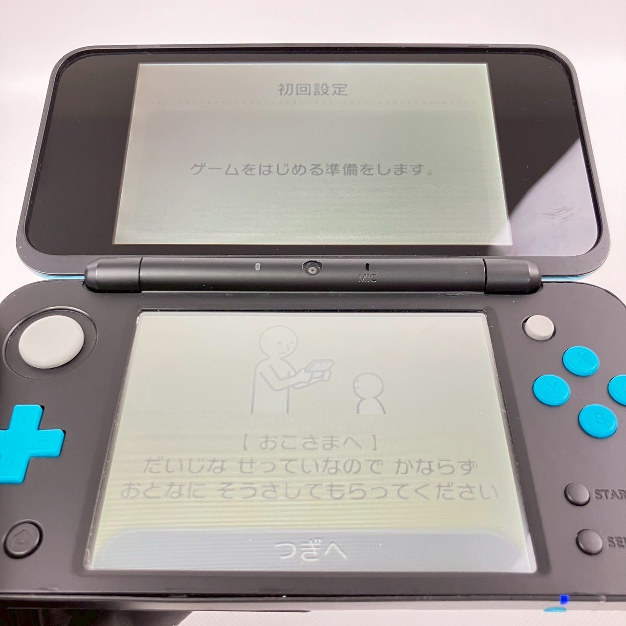 Nintendo new 2DS XL LL Turquoise x Black Console Boxed A Rank Japanese Only