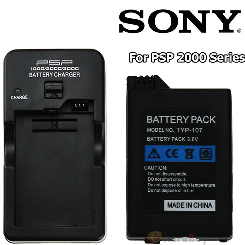 For PSP Slim 2000 3000 2001 Rechargeable Replacement Battery 3600mAh/WallCharger