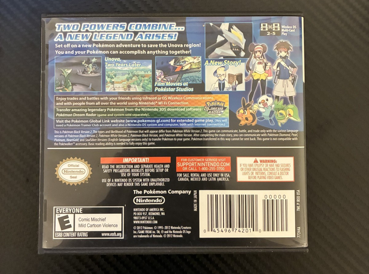 Pokémon Black Version 2 (Nintendo DS, 2012) Authentic CIB. Tested Working