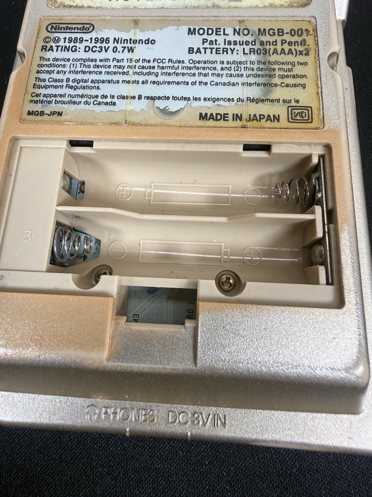 Nintendo Game Boy pocket Gold Console MGB-001 Vintage Rare Used Japan no Box JPN