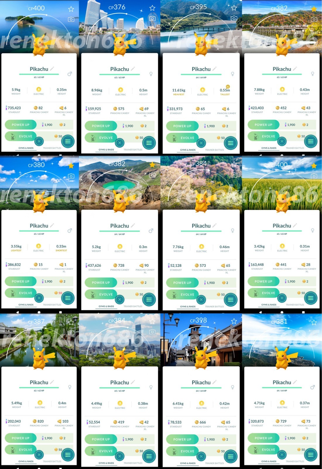 Shiny Pikachu Stamp Rally Background Japan P T C