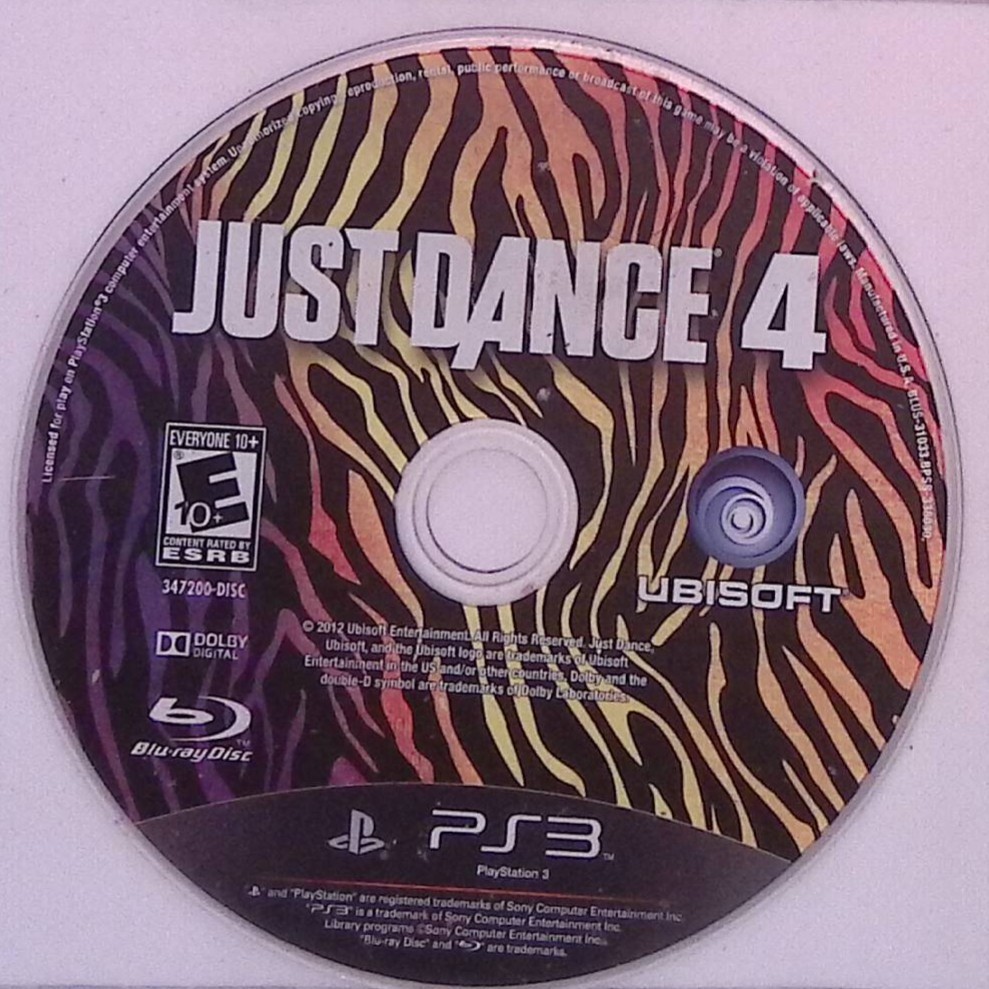 Just Dance 4 Sony PlayStation 3 Disc only