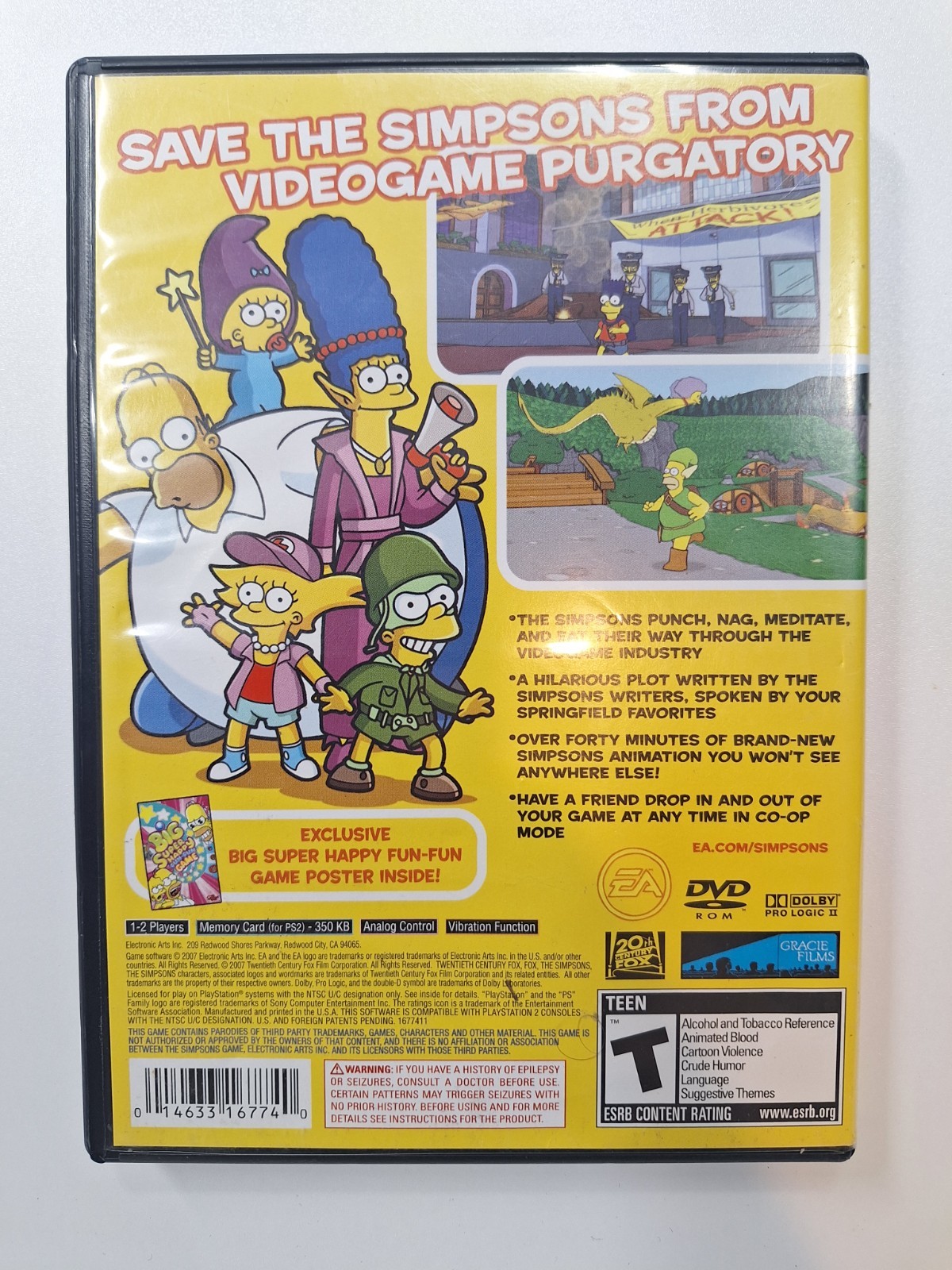 The Simpsons Game PlayStation 2 PS2 CIB TESTED WORKING