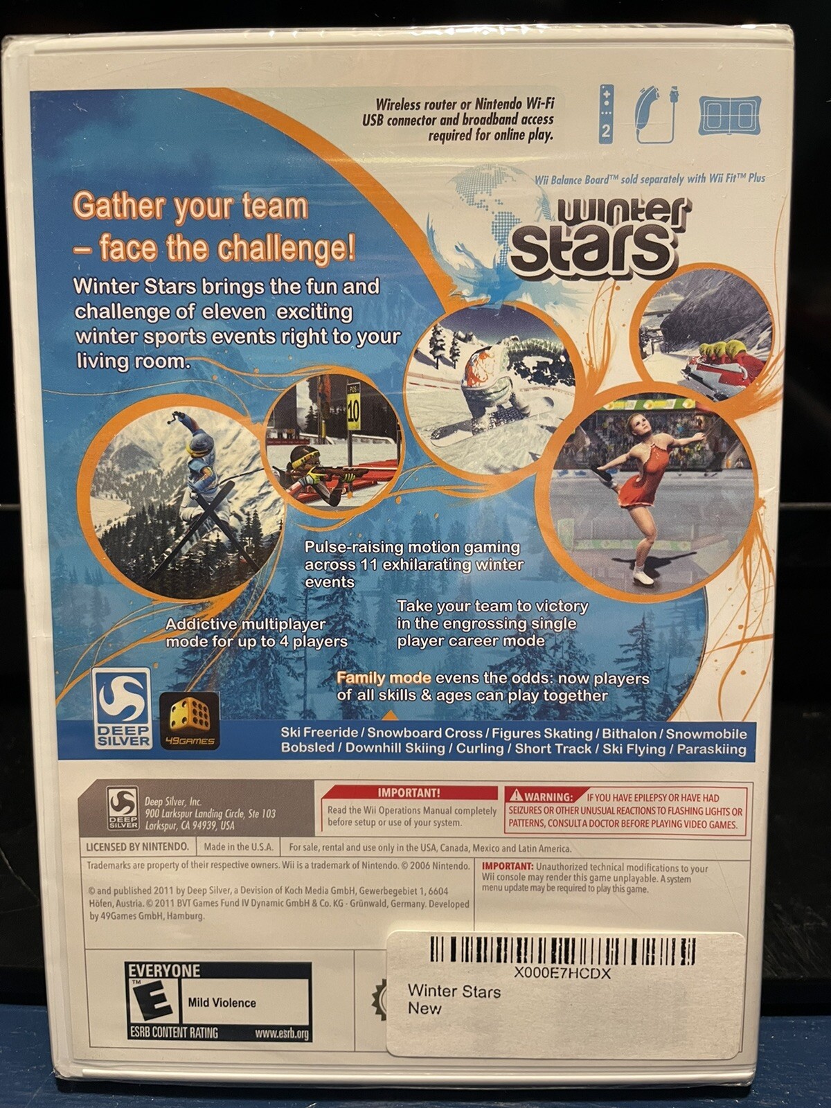 NINTENDO WII GAME WINTER STARS BRAND NEW & FACTORY SEALED