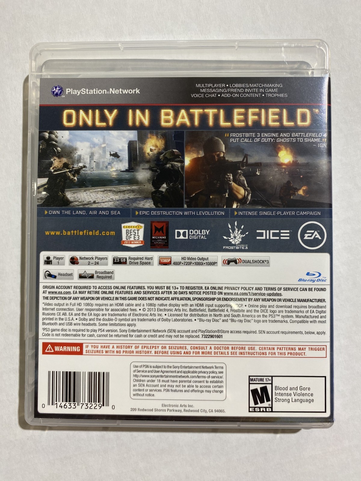 Battlefield 4 (Sony PlayStation 3 PS3, 2013) – Complete – Tested – FREE SHIPPING