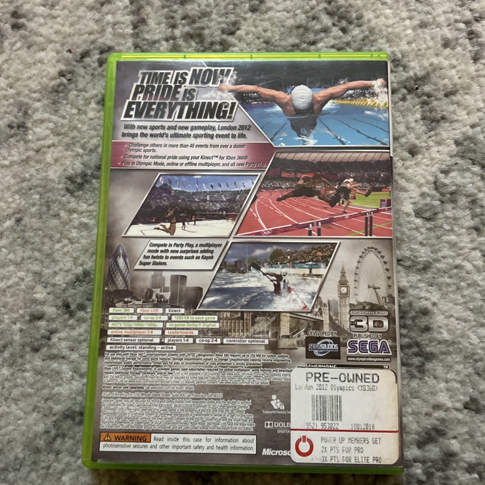 London 2012 Olympics Xbox 360 Complete CIB Tested