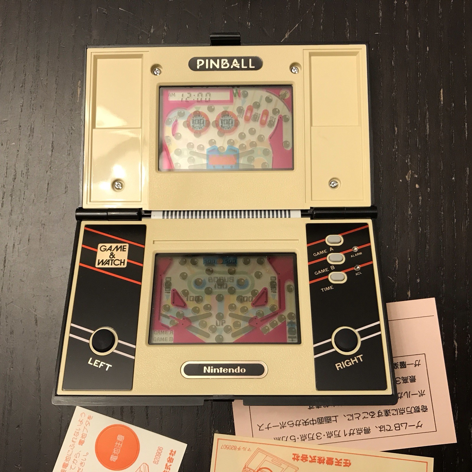 Nintendo Game And Watch Pinball PB-59 Japanese Amazing Collectors Condition NOS