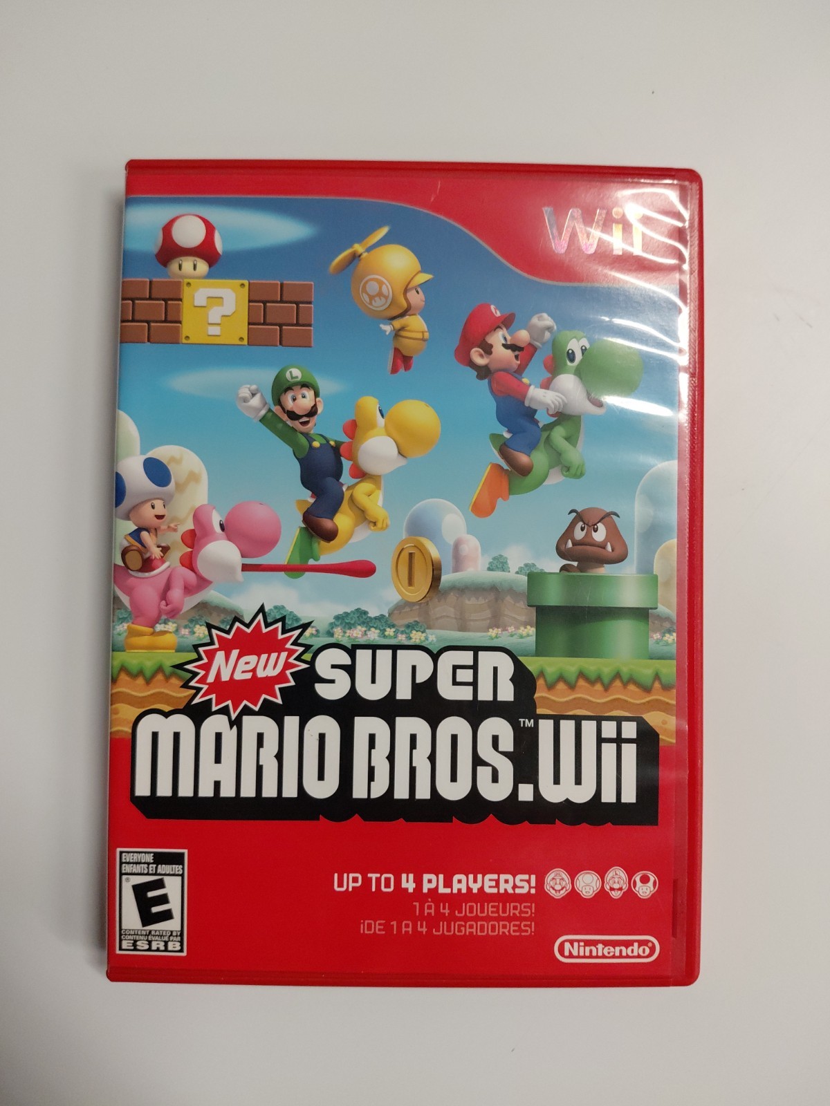 Nintendo Super Mario Bros. Wii Complete Case Manual Multiplayer Platformer