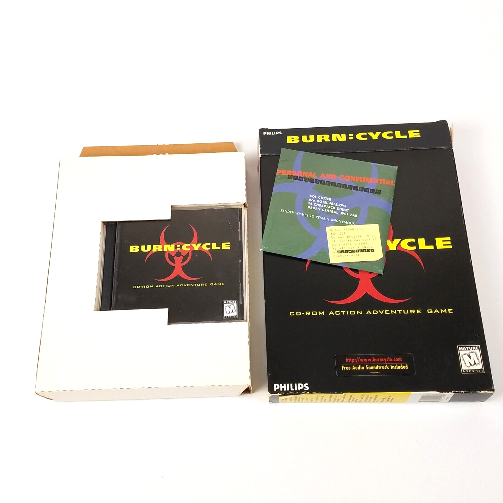 Burn Cycle PC/Mac/CD-ROM Big Box Complete in Box FMV Style Game w/ Soundtrack