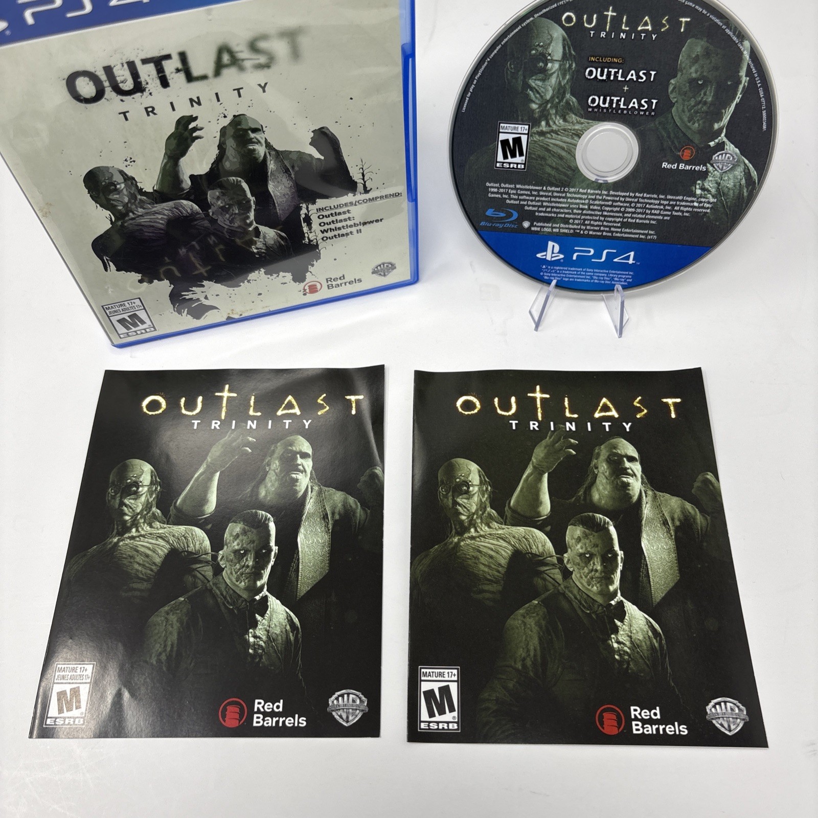 Outlast Trinity – Sony PlayStation 4 PS4 – Missing Disc 2 – Tested