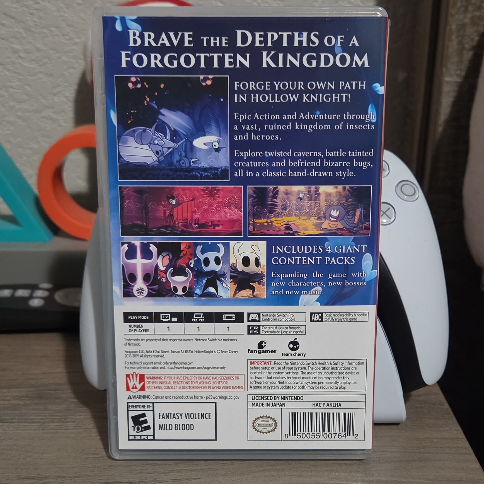Hollow Knight Nintendo Switch Game Case + Manual + Map NO GAME Included