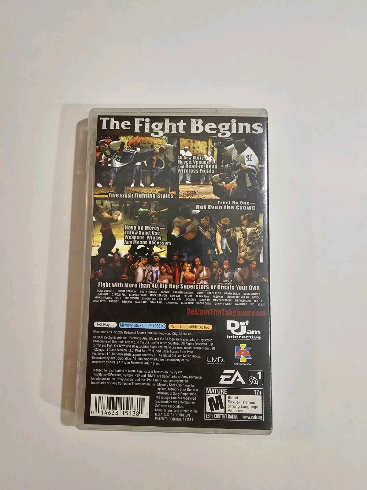 Def Jam Fight for NY the Takeover (Sony PSP) *CIB*