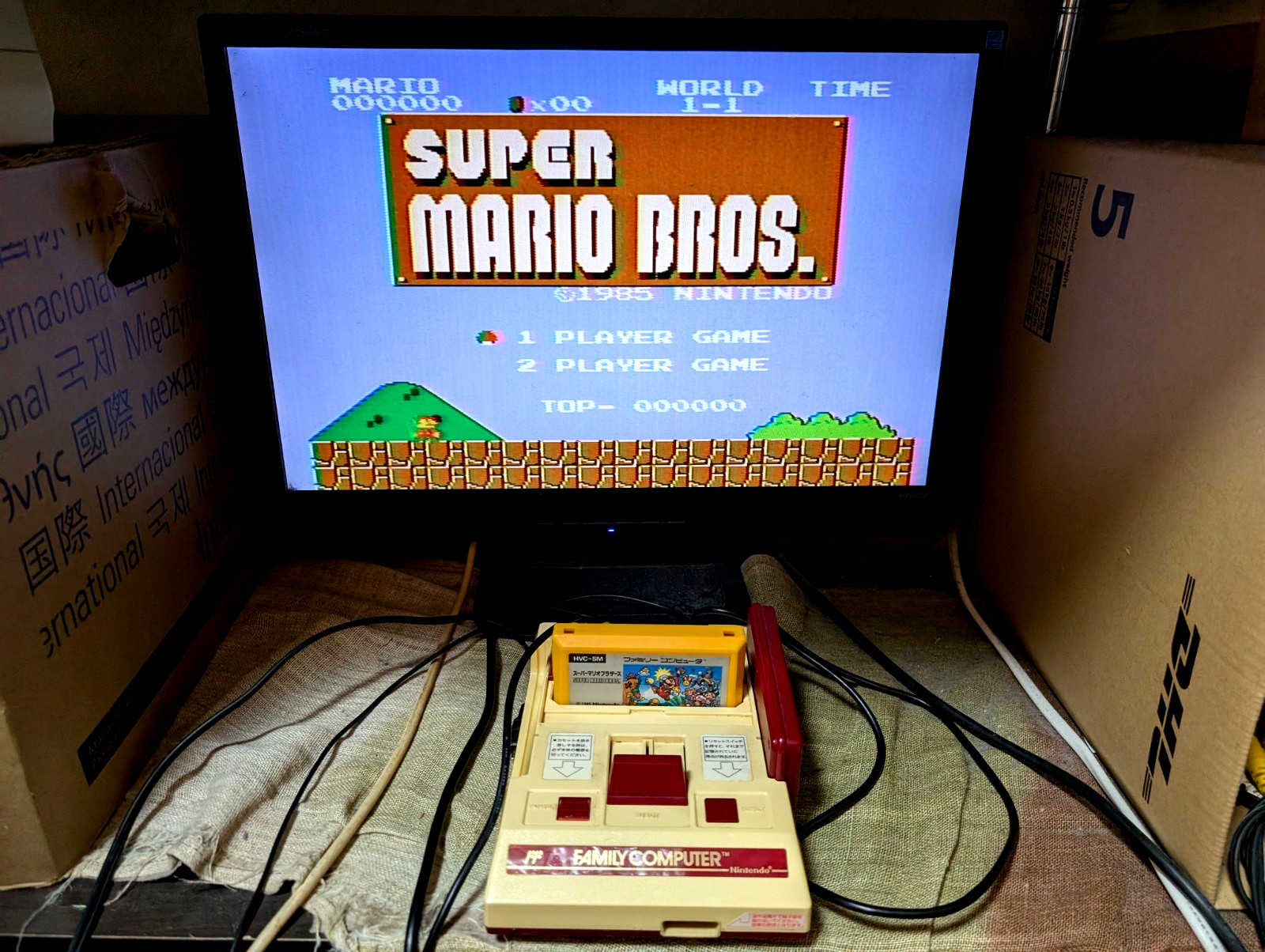 Nintendo Famicom NES Family Computer Super Mario Brothers 3 Japan Box Manual