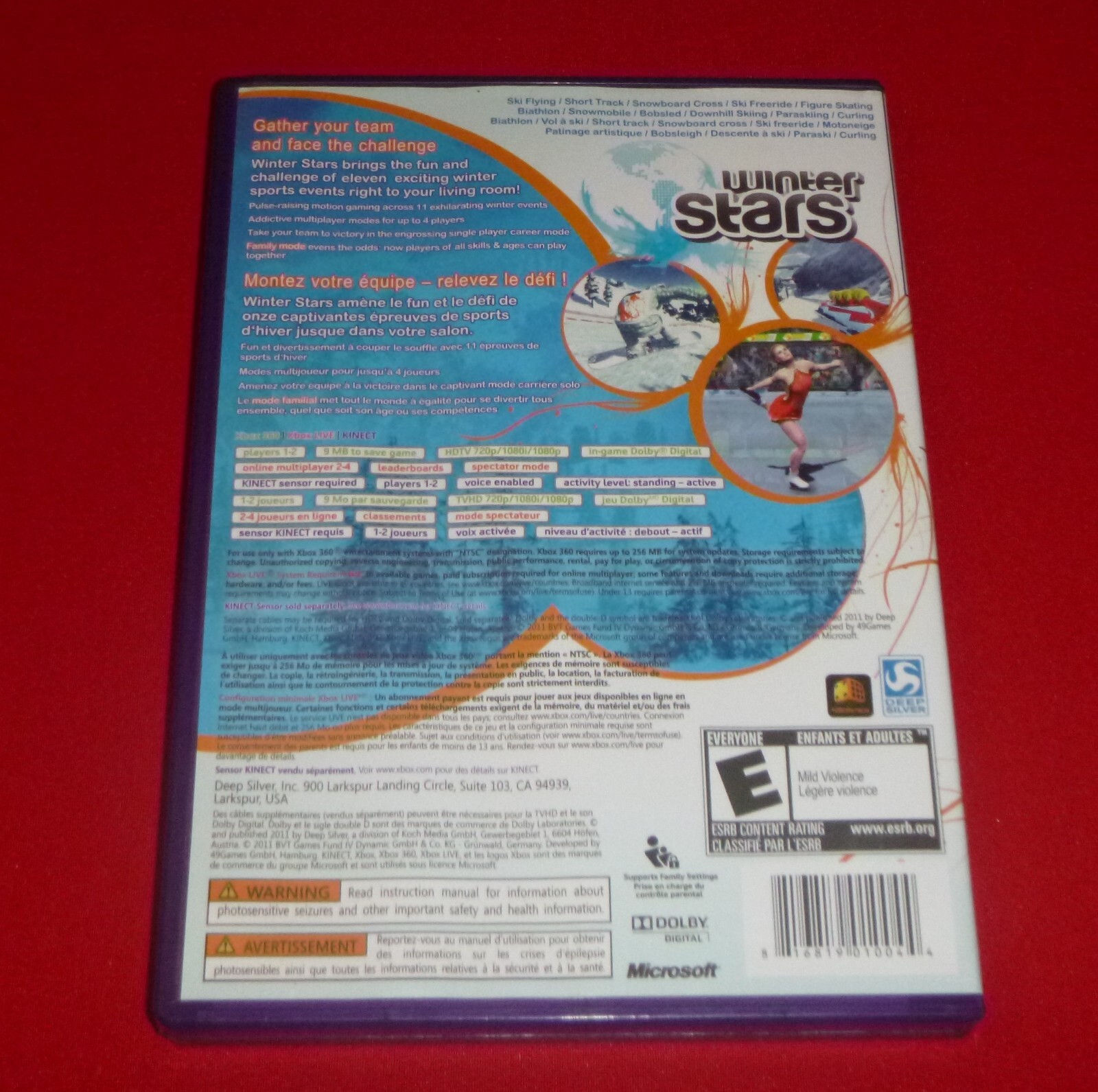 Winter Stars (Microsoft Xbox 360, 2011)-Complete