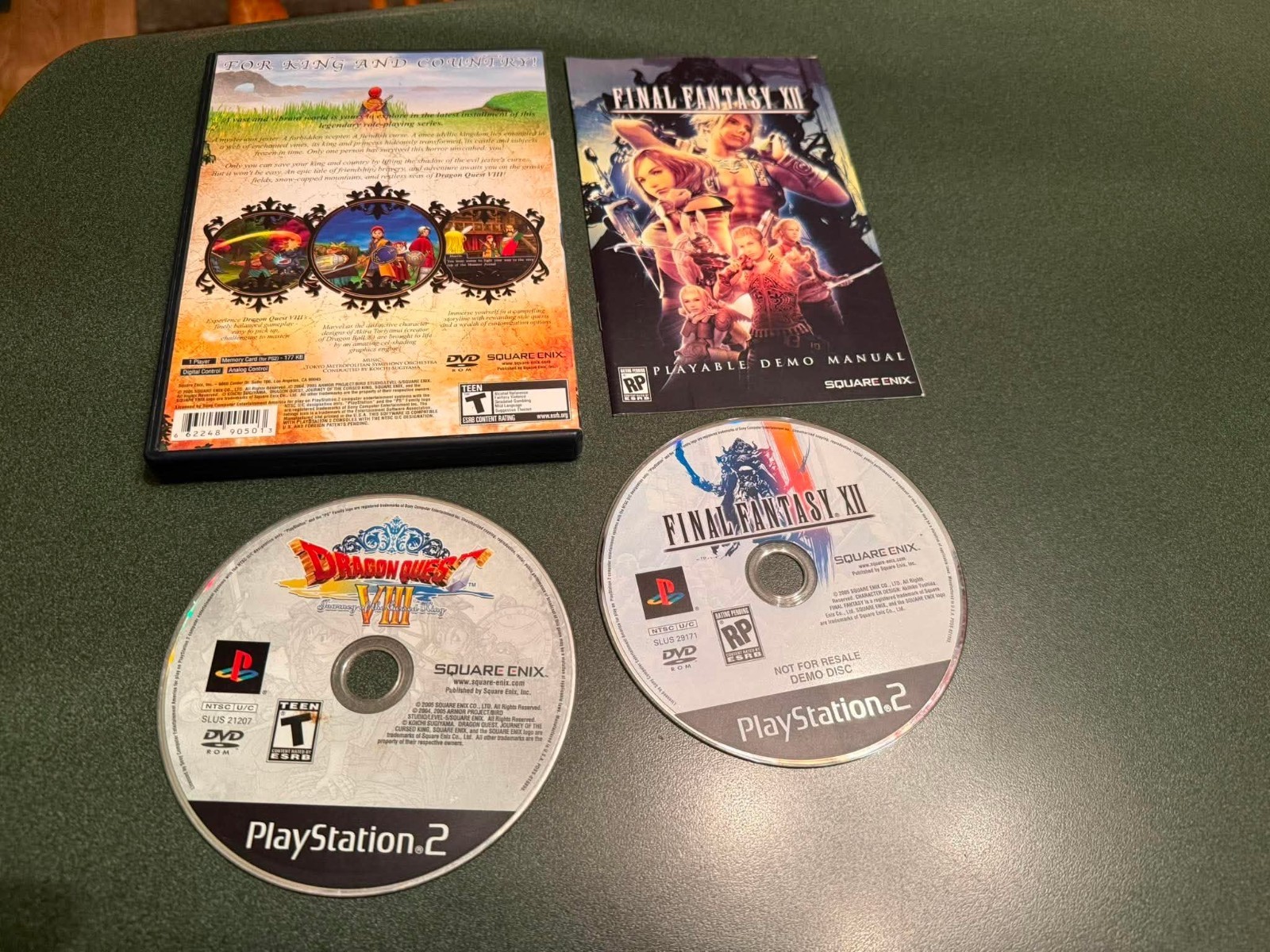 Dragon Quest VIII Journey of the Cursed King PS2 + Demo Disc – TESTED WORKS