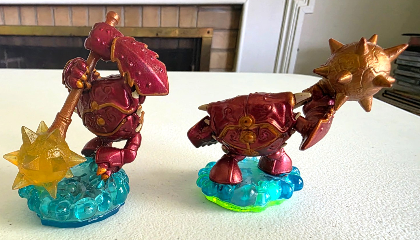 Skylanders Wham-Shell Lot of 2 Series 1 and LightCore Activision Figurines