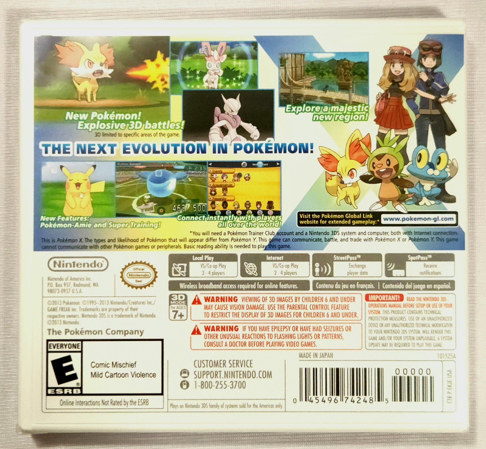 Pokemon X Nintendo 3DS 2013 Brand New Factory Sealed 1st/Early Print USA Version
