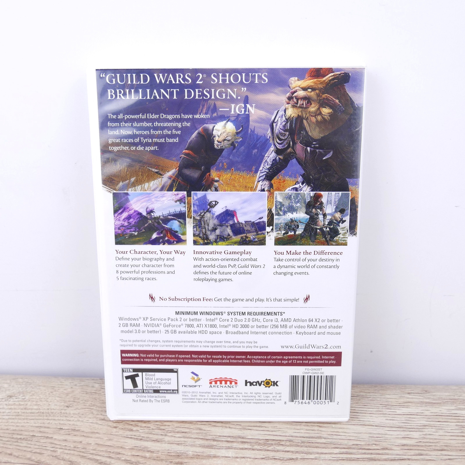 Guild Wars 2 (PC, 2012) 2 Disc With Manual Complete With Product Key