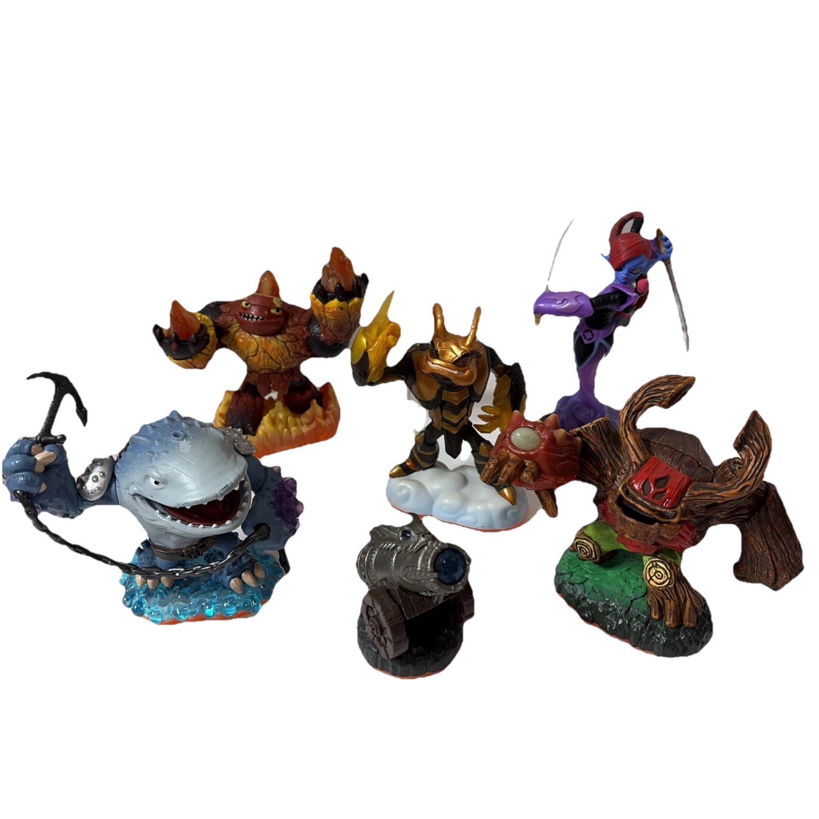 Skylanders Giants 6 Figure Lot Bundle Tested & Working Tree Rex, Hot Head + READ