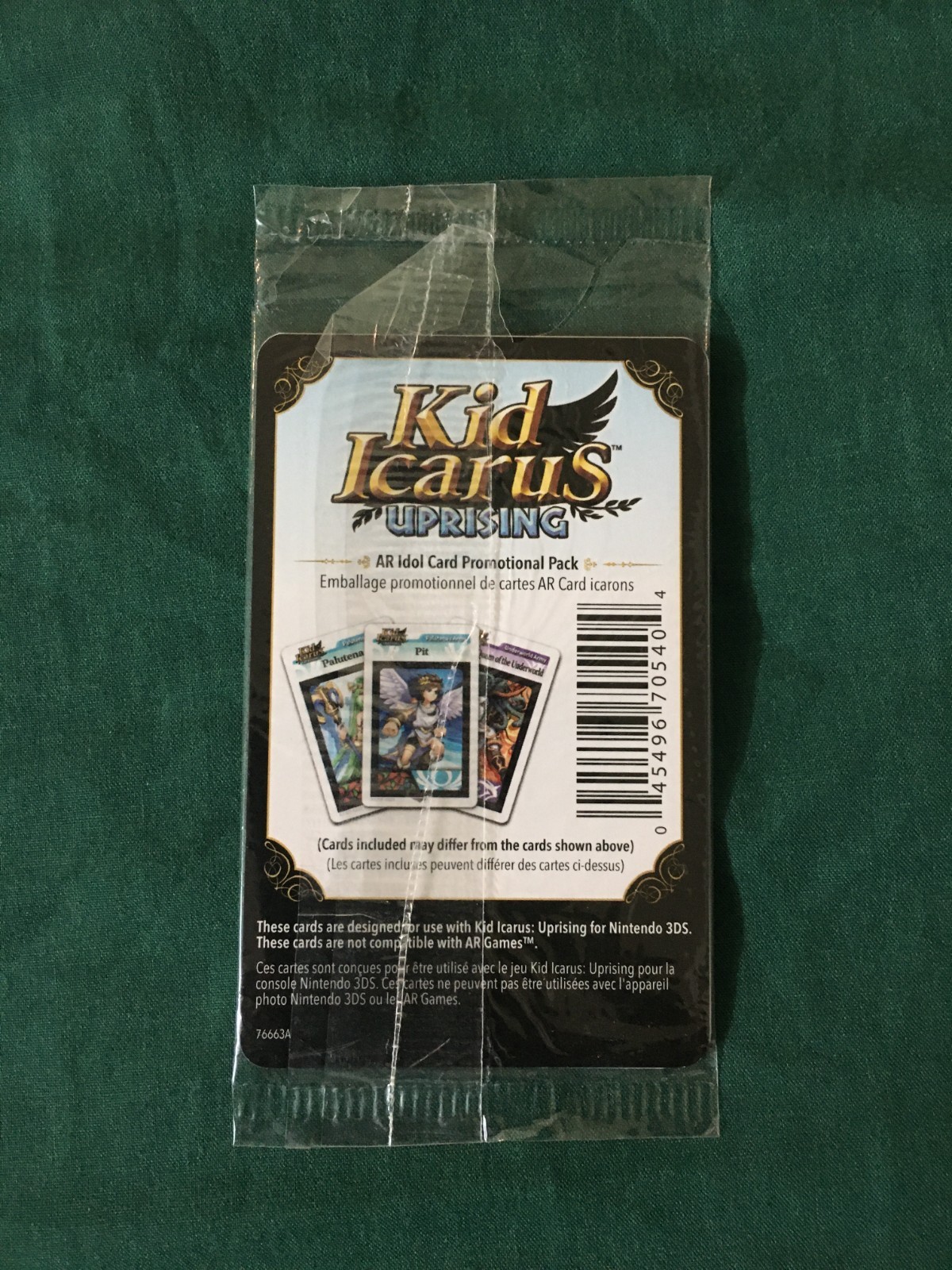 Kid Icarus Uprising 3DS AR Idol Cards Club Nintendo Promo Palutena Rare