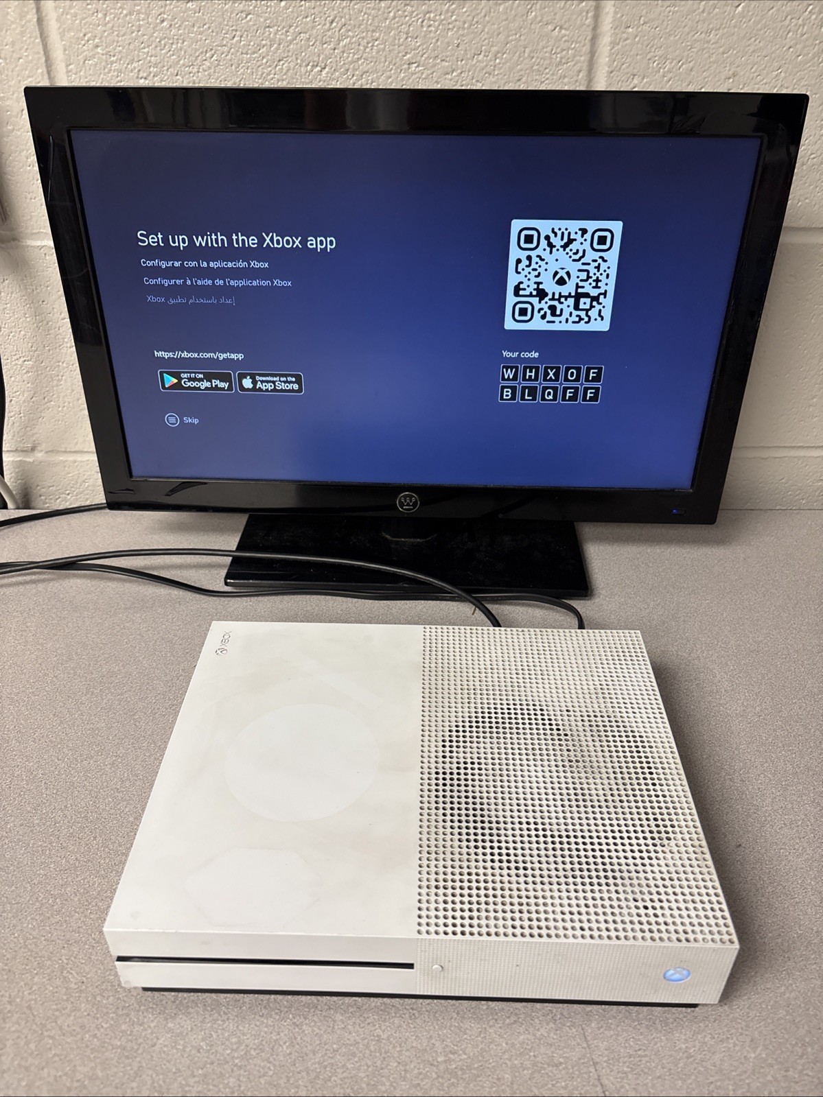 Microsoft Xbox One S (Model 1681) 500GB White Gaming System Console Only, Tested