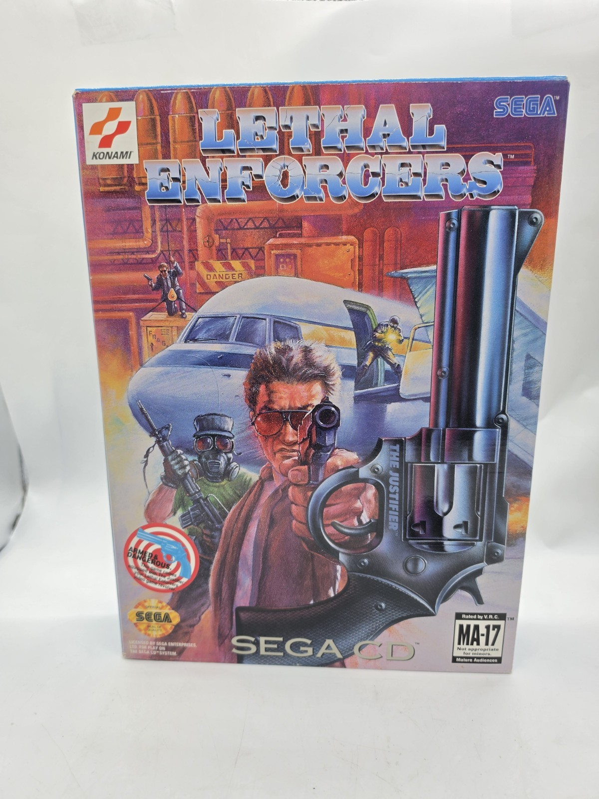 Lethal Enforcers (Sega CD, 1993) NEW IN OPEN BOX Complete Rare Shooter Game Mint