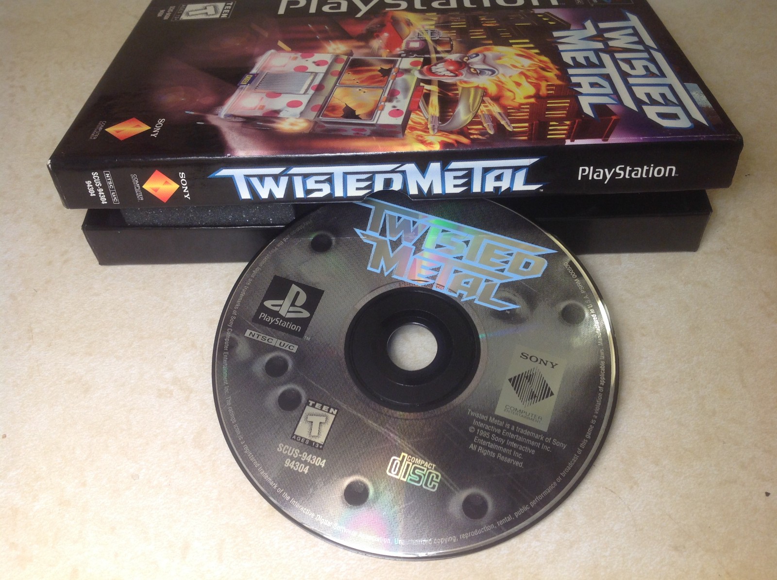 Sony Playstation 1 TWISTED METAL Long Box Video Game NO MANUAL Tested Working