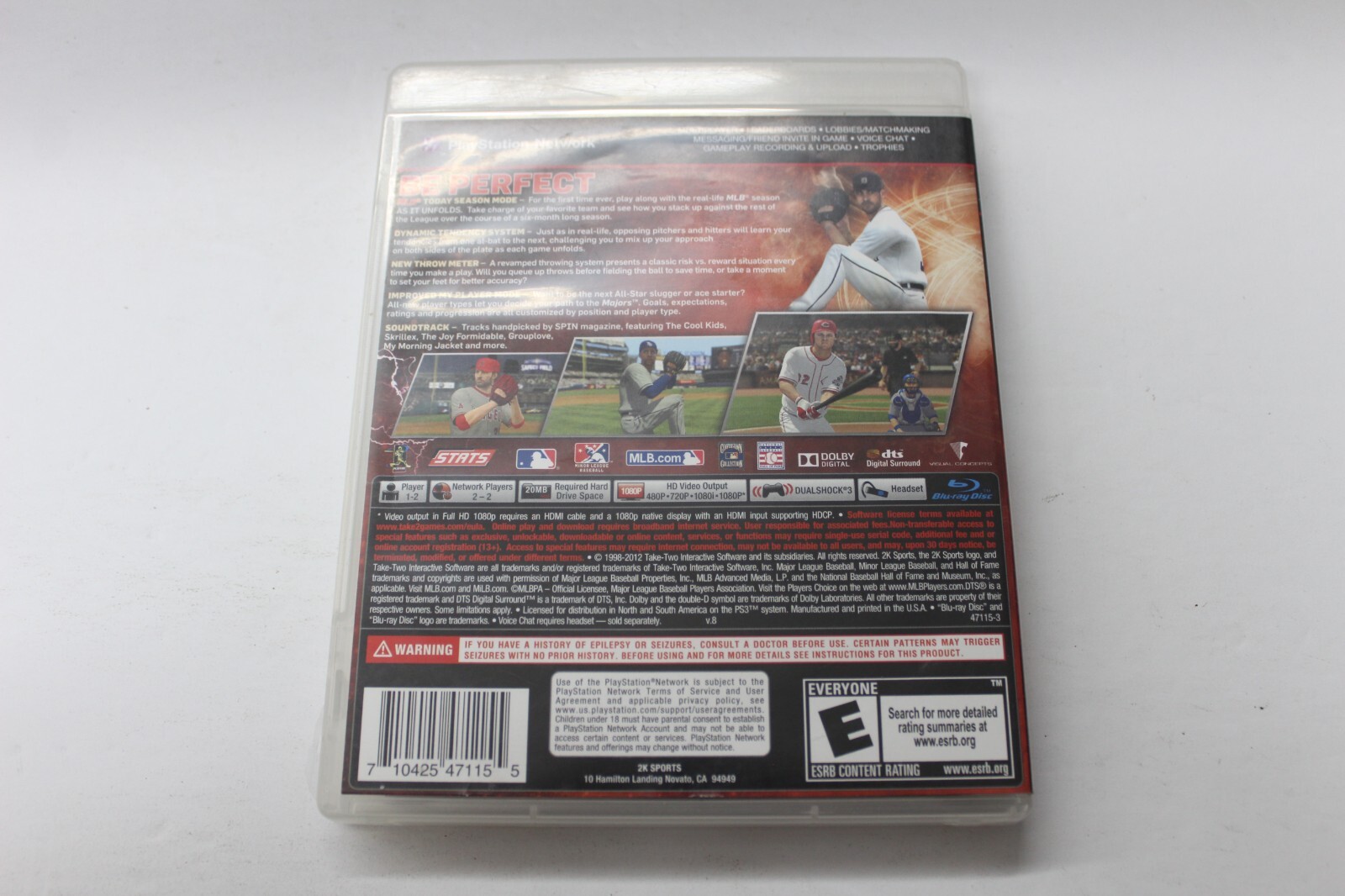 Major League Baseball 2K12 (Sony PlayStation 3, 2012) CIB