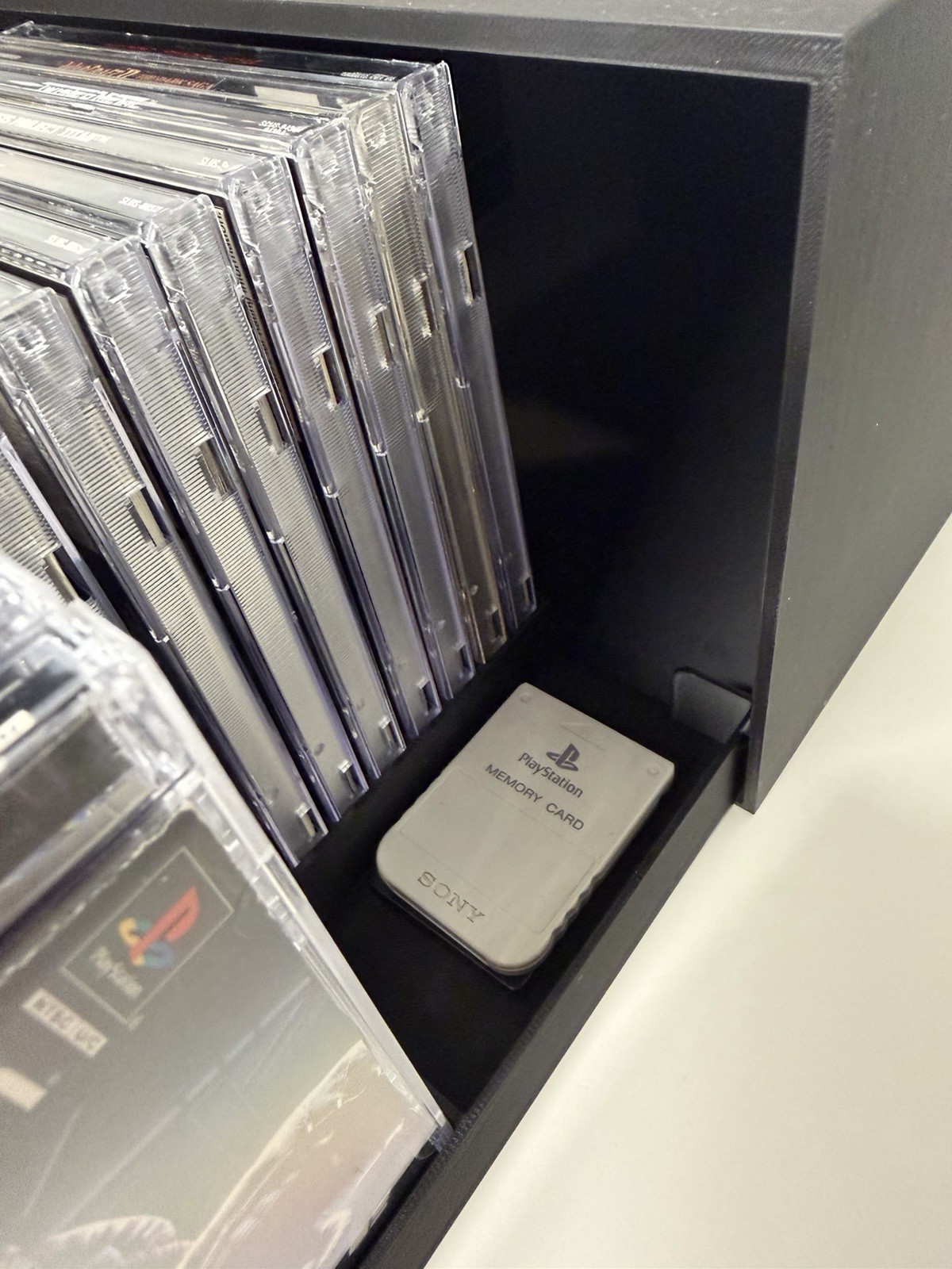 PlayStation PS1 Holds 28, Game Storage Display Shelf Memory Card Holder 3DPrint