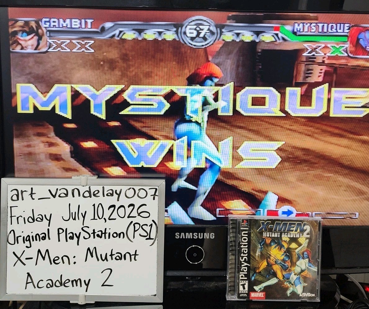 X-Men: Mutant Academy 2 (Sony PlayStation 1 PS1, 2001) CIB + Case Protector VGC