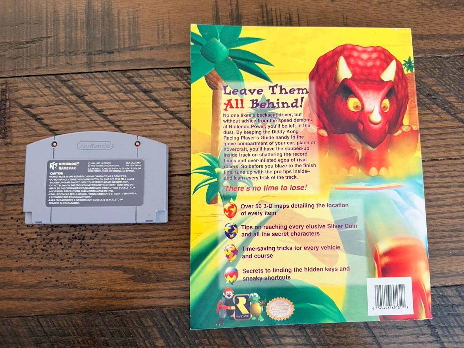 Diddy Kong Racing N64 + Official Nintendo Player’s Guide Bundle Authentic Clean