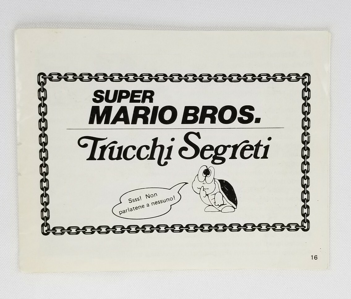 Super Mario Bros Nintendo NES MATTEL VERSION ITALY IMPORT RARE TESTED VHTF HTF