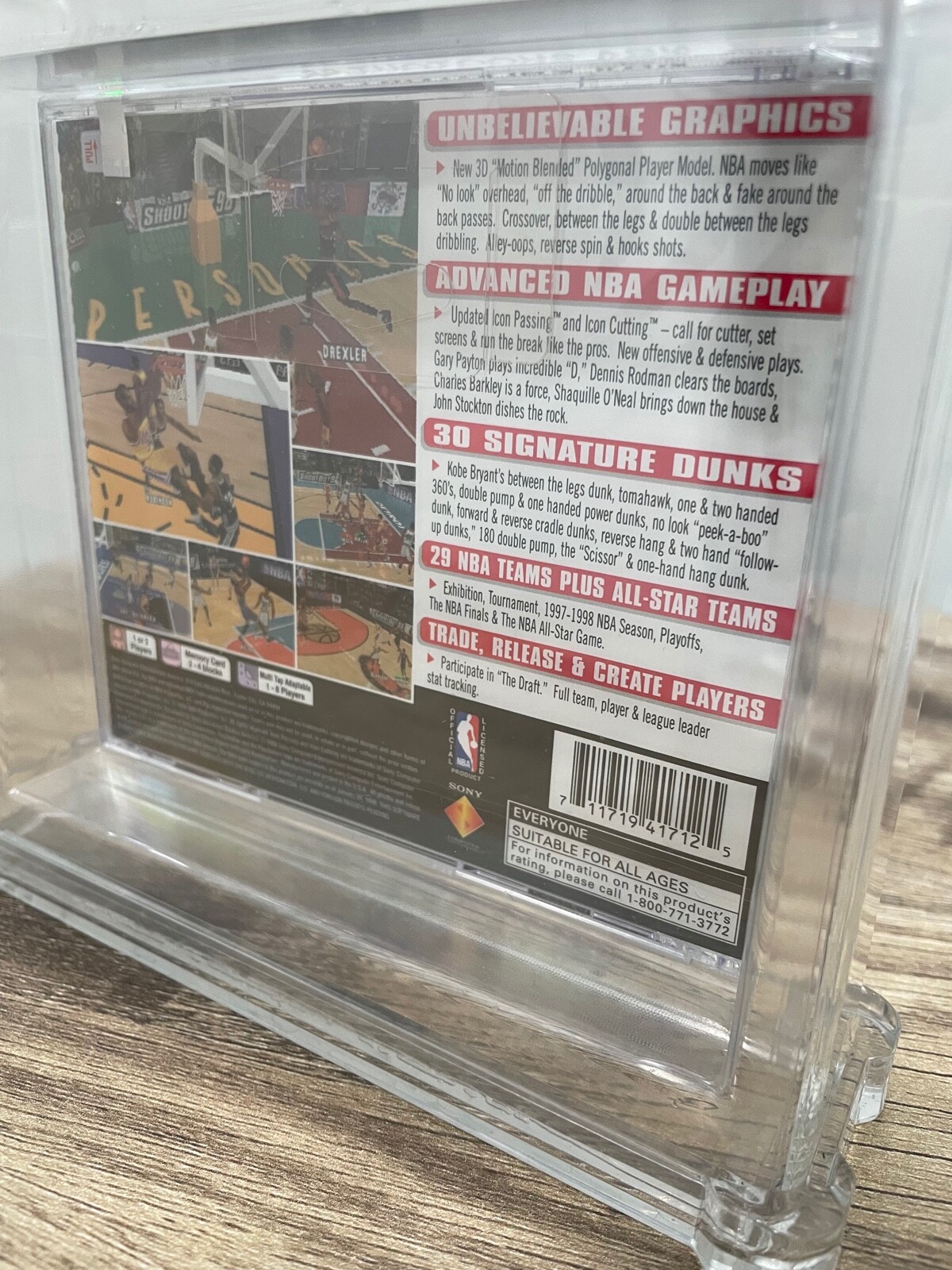 NBA Shootout ’98 Sony Playstation Factory Sealed Video Game Wata 8.5 Graded 1998