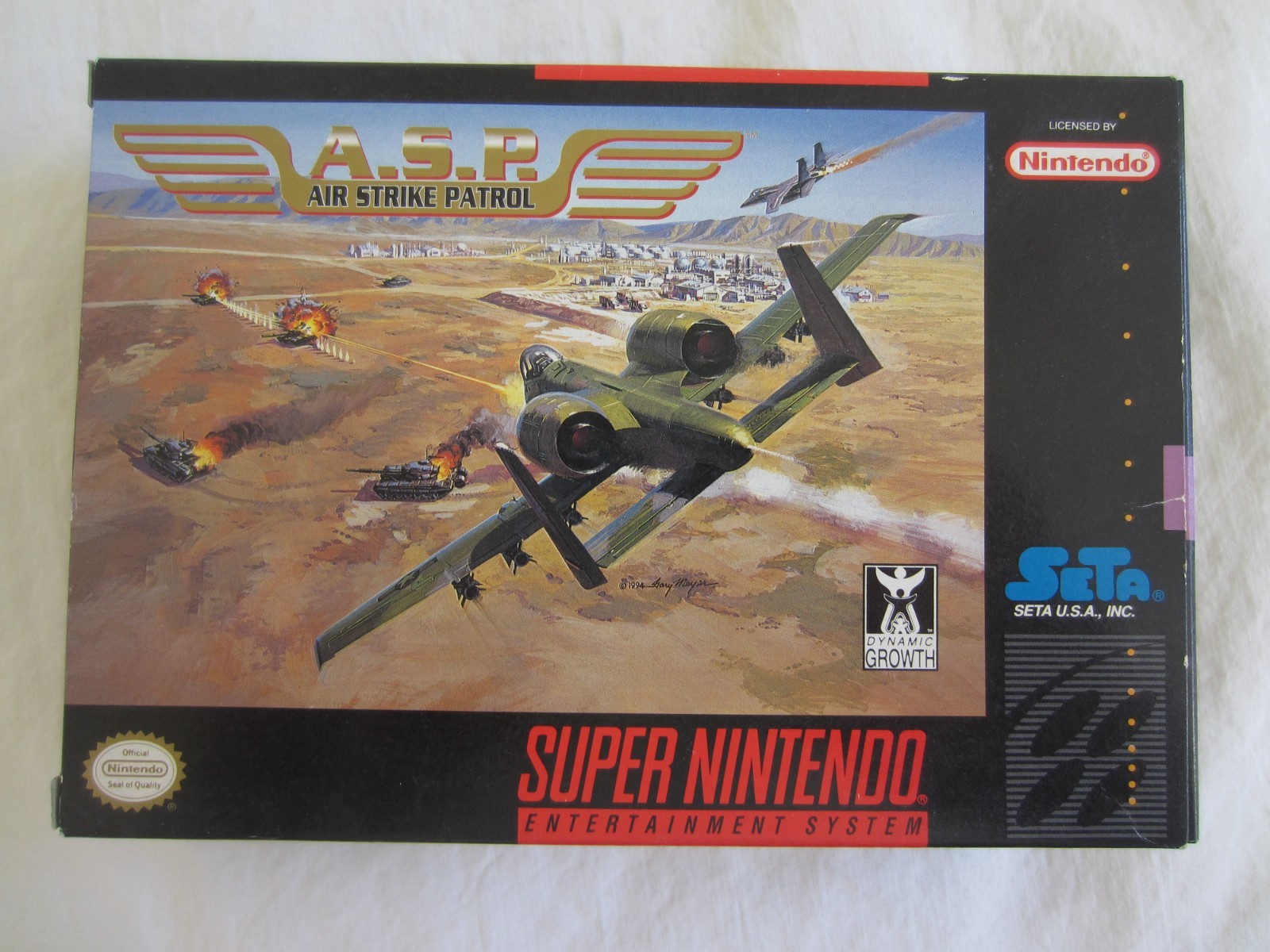 A.S.P. Air Strike Patrol (SNES) Super Nintendo CIB Complete Box 1995 SETA RARE