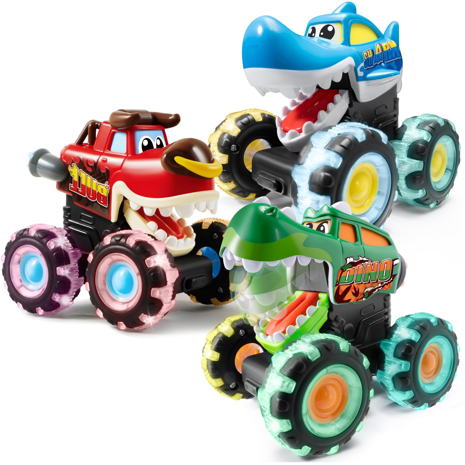 JOYIN 3 Pack 7 inches (L) x 2 (W) x 2 (H), Green/Red/Blue