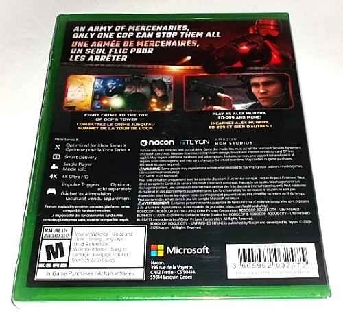 RoboCop: Rogue City Unfinished Business Xbox Series X Game USA Version UNOPENED