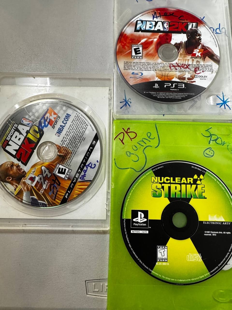 Sony PlayStation 1 2 3 Games Bundle Lot of 7 NBA 2K10 Rainbow Six 3 Overkill Tes