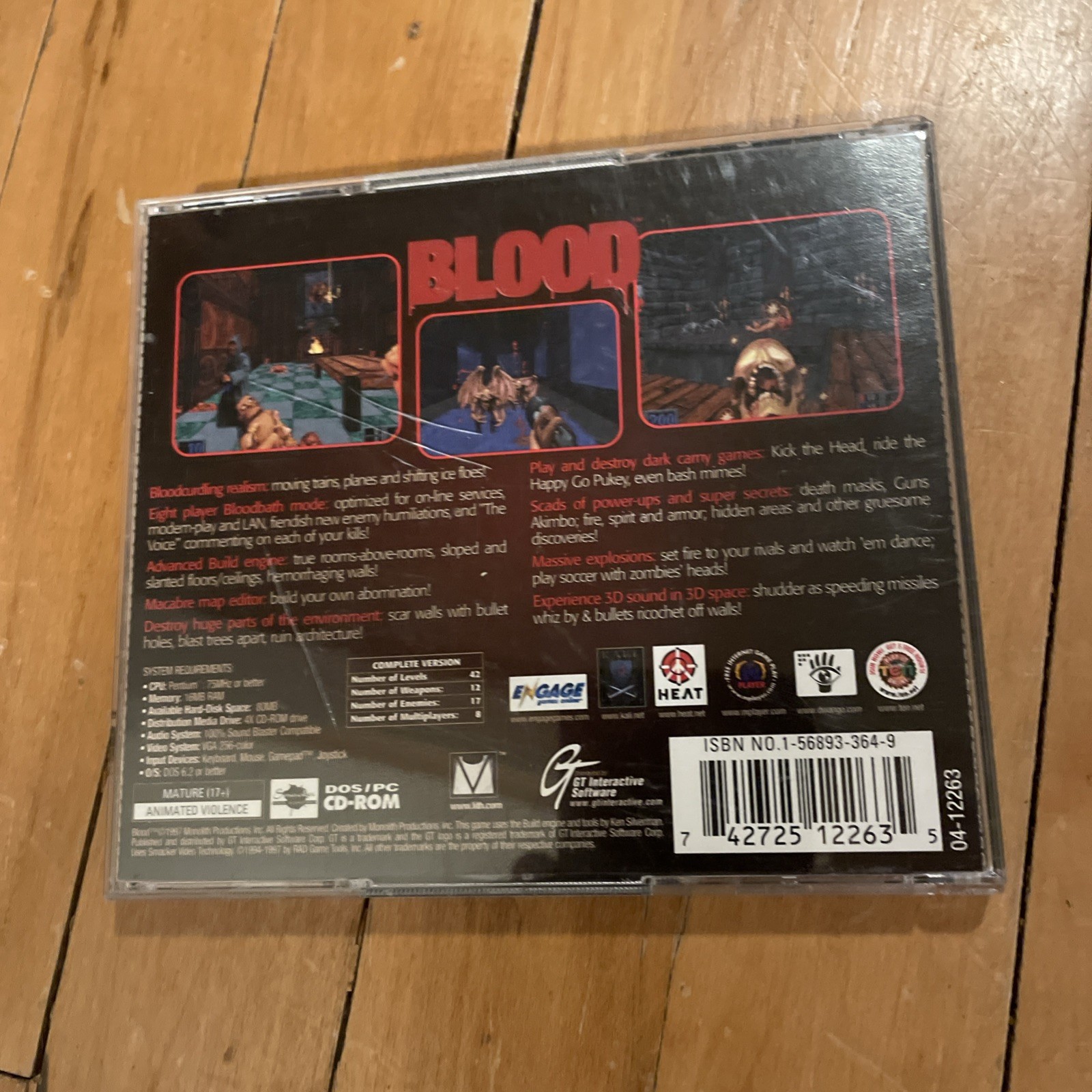 BLOOD DOS PC Video Game GT Interactive Software Classic FPS Multiplayer