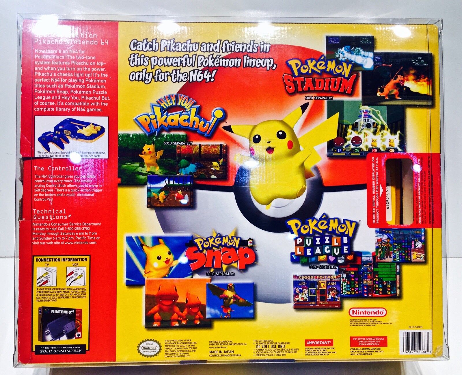 1 Console Box Protector For N64 Pikachu Edition Nintendo 64 Pokemon NTSC ONLY!