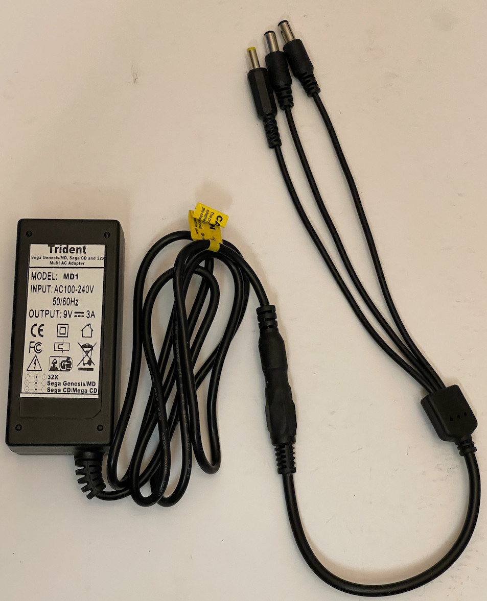 NEW Trident AC Power Adapter For Sega Genesis Model1/Sega CD/32X FAST FREE SHIP