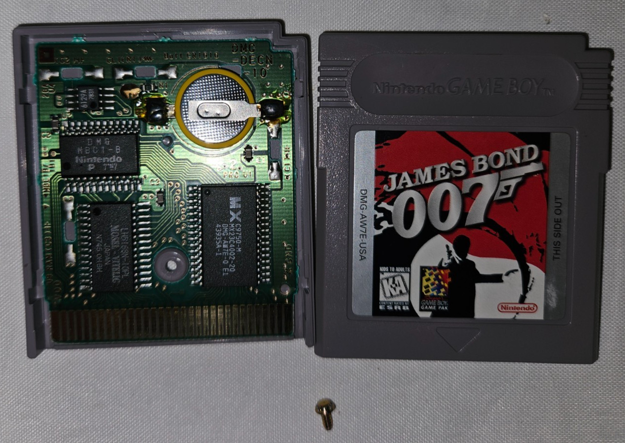 James Bond 007 Cartridge Only Authentic Nintendo Game Boy New Battery USA 1998