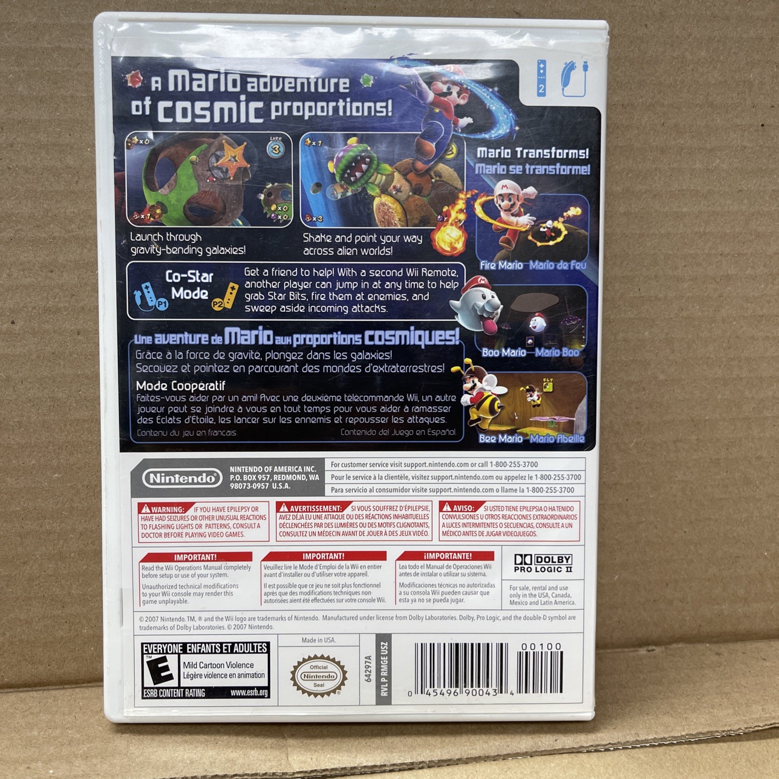 Super Mario Galaxy (Nintendo Wii, 2007) CIB
