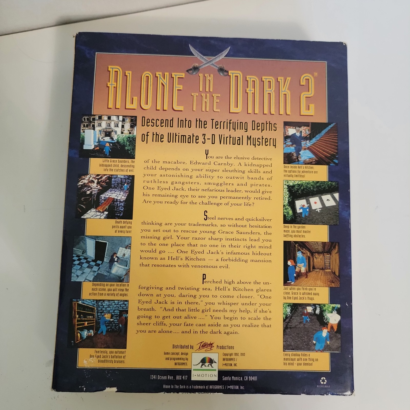 Alone In The Dark 2 (1993, PC) – Big Box CIB – IBM 3.5” – Mint Complete – Extras